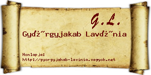 Györgyjakab Lavínia névjegykártya